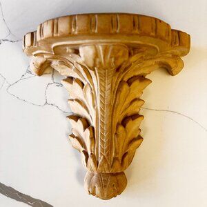 Vintage Neoclassical Plaster Shell Wall Sconce